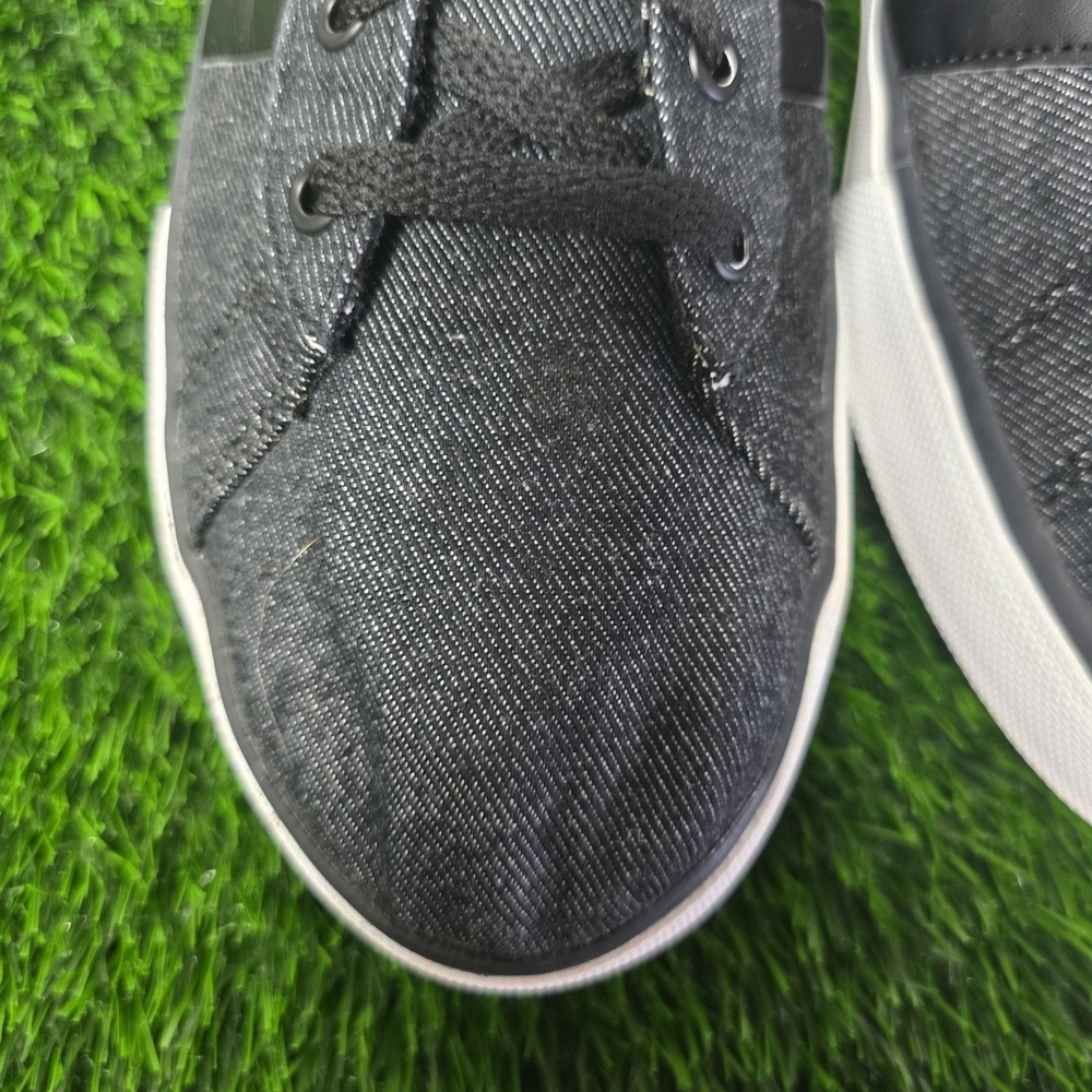 Adidas Neo Shoes Mens Size 12 Black Denim Ortholite Comfort Foam Sneakers Casual - Picture 8 of 13